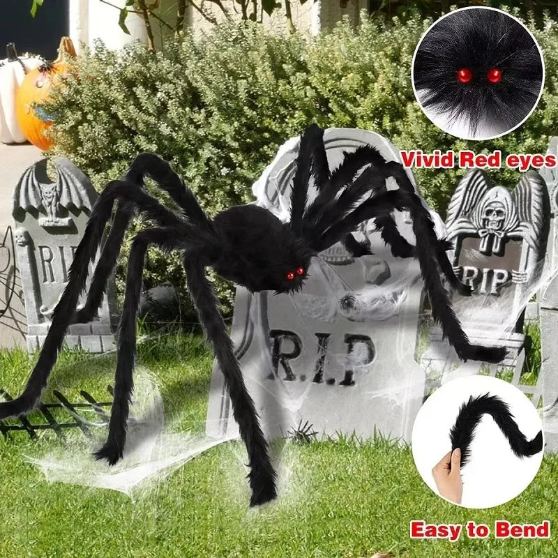 Giant Plush Spider Halloween Decoration