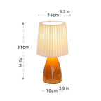 Fennel Ceramic Table Lamp with Pleated Shade