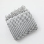 Orlan Knitted Throw Blanket with Tassels