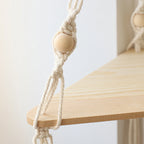 Briar Boho Macrame Triangle Floating Wall Shelf