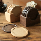 Ashford Wooden Coaster 6 Piece Set with Holder