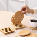 Ashworth Wood Coaster Set with Display Stand