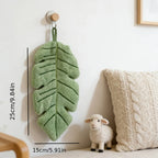 Leaf-Shaped Hand Towel with Hanging Loop