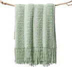 Birchley Knit Throw Blanket with Tassels