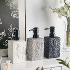 Riverstone Ceramic Soap Dispenser with Stone Texture