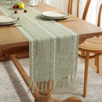 Aldwin Cotton Linen Table Runner with Tassels