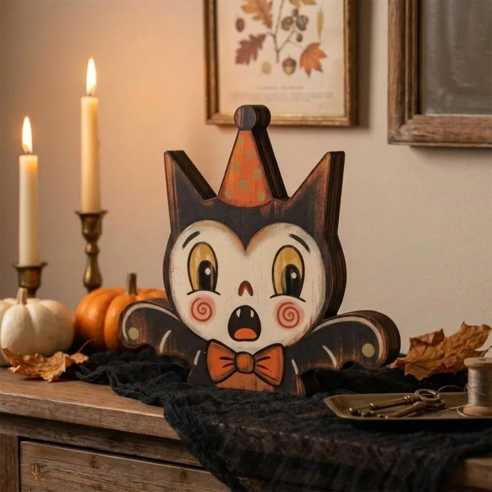 Harvest Halloween Wood Tabletop Signs (Set of 5)