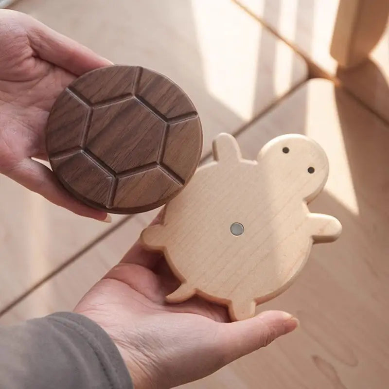 Shelldon Solid Wood Turtle Coaster