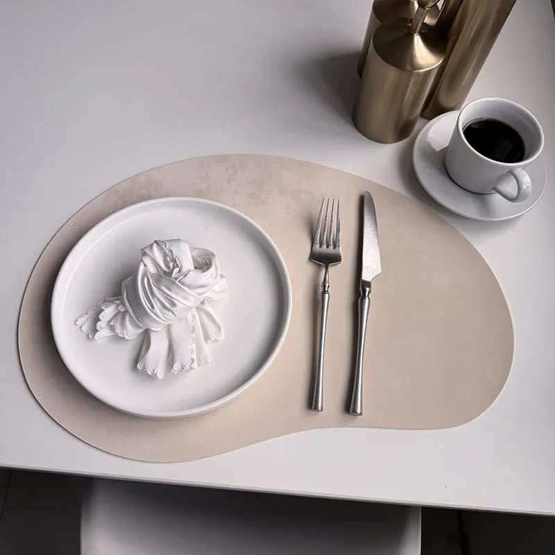 Larkspur Cashew Shaped Leather Placemats