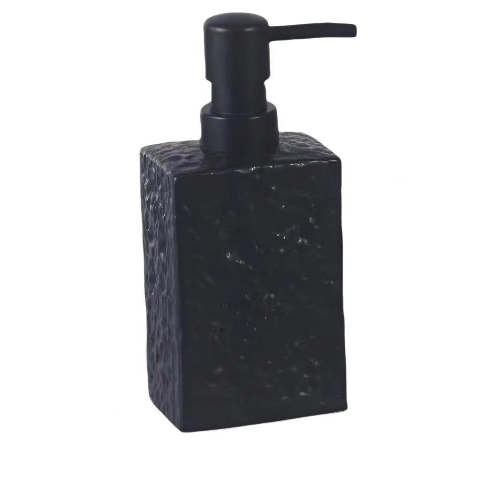 Riverstone Ceramic Soap Dispenser with Stone Texture