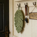 Leaf-Shaped Hand Towel with Hanging Loop