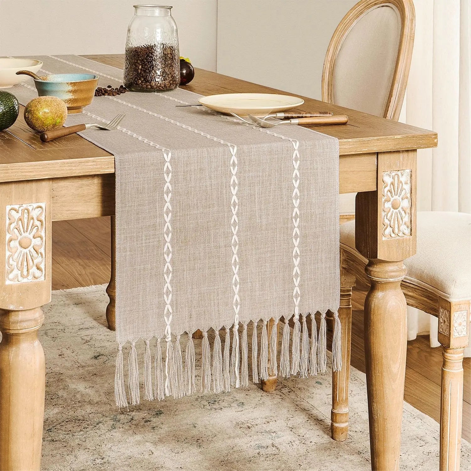 Kinley Rustic Linen Table Runner