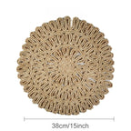Kalani Boho Natural Jute Round Placemats