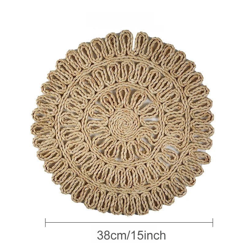 Kalani Boho Natural Jute Round Placemats