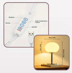 Nimbus Oval Bedside Lamp with USB Power