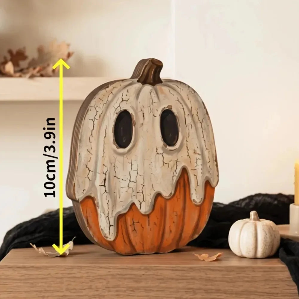 Painted Wood Halloween Tabletop Signs (Set of 6)