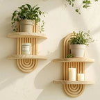 Calista Arched Wood Wall Shelf