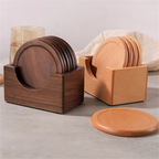 Ashford Wooden Coaster 6 Piece Set with Holder