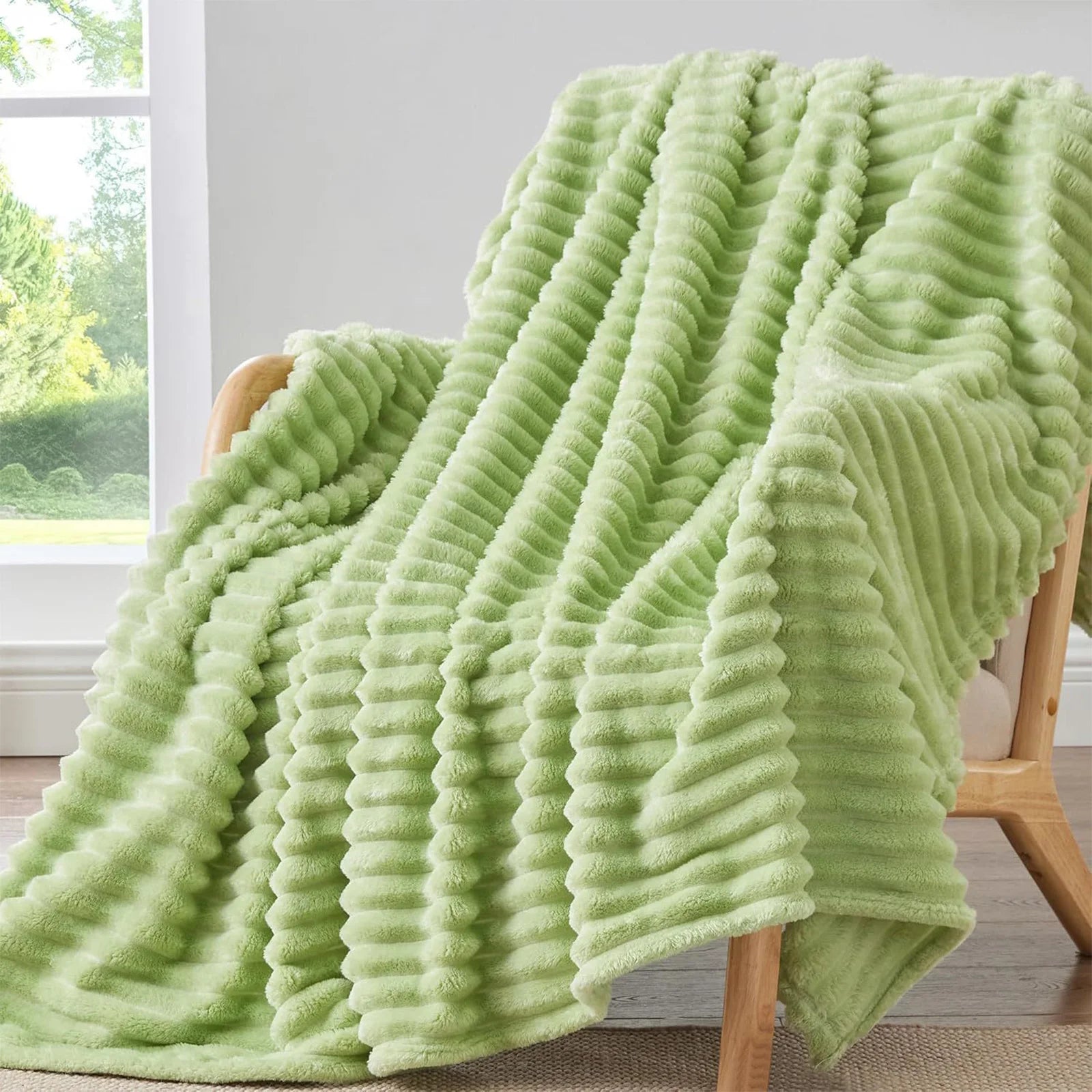 Meadow Soft Textured Coral Fleece Throw Blanket