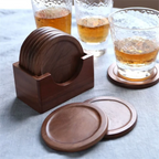 Ashford Wooden Coaster 6 Piece Set with Holder