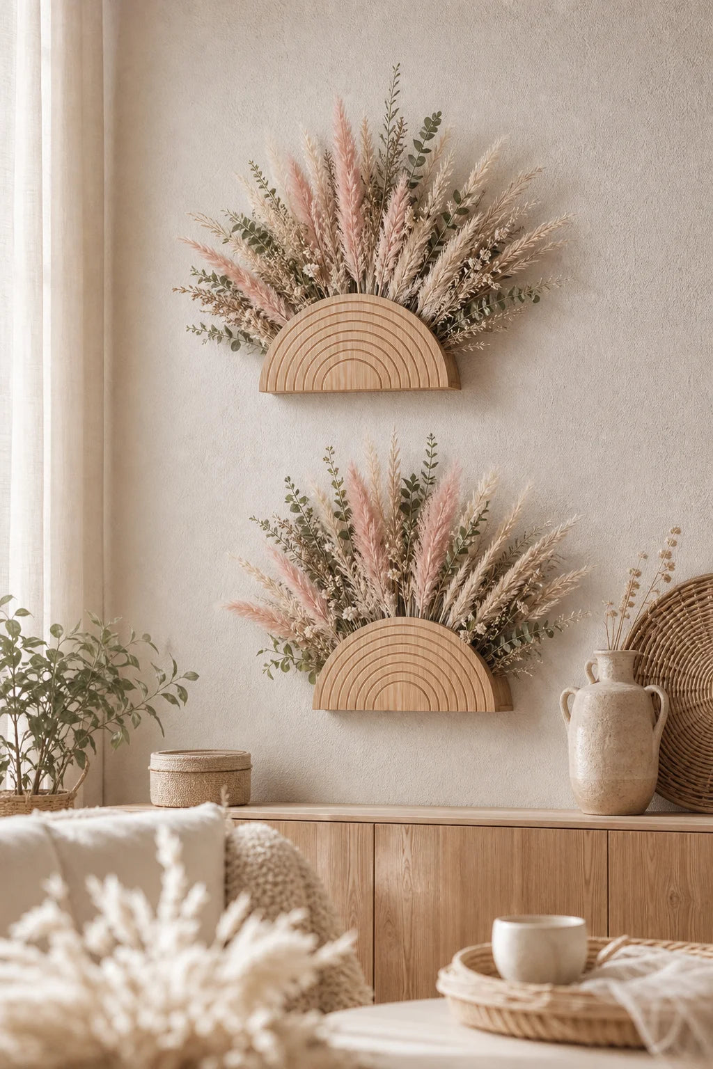 Trellis Wooden Rainbow Wall Planter Vase