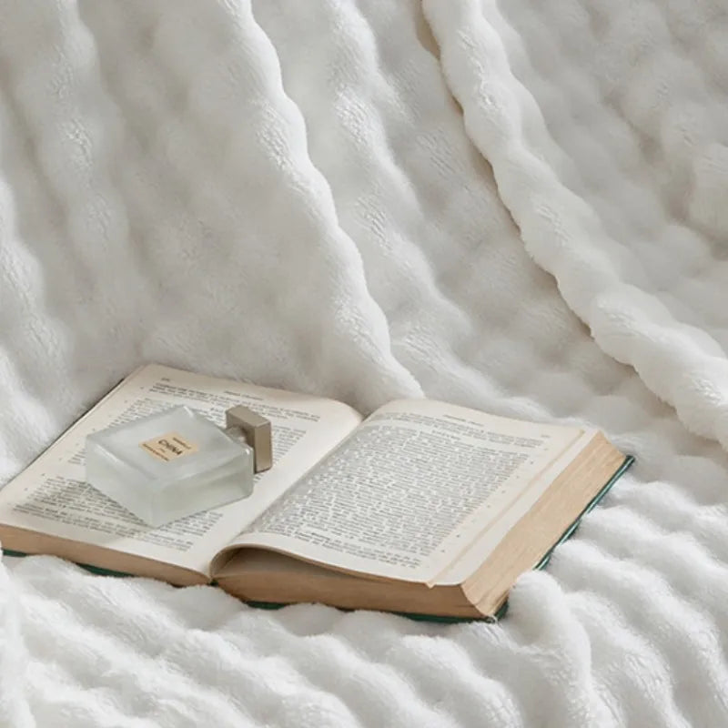 Marina Textured Plush Throw Blanket