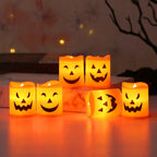 LED Flameless Halloween Jack-O'-Lantern Candle Lights
