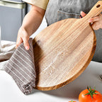 Round Wooden Pizza Serving Board