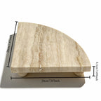 Travertine Stone Corner Vanity Tray