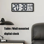 Tempo Digital LCD Clock with Date and Temperature Display