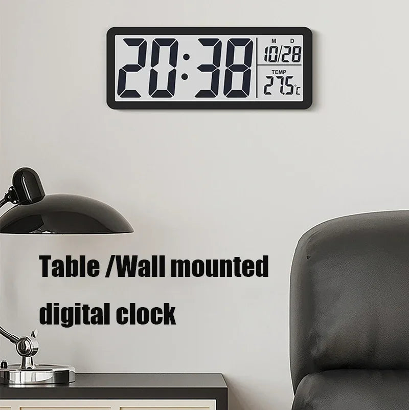 Tempo Digital LCD Clock with Date and Temperature Display