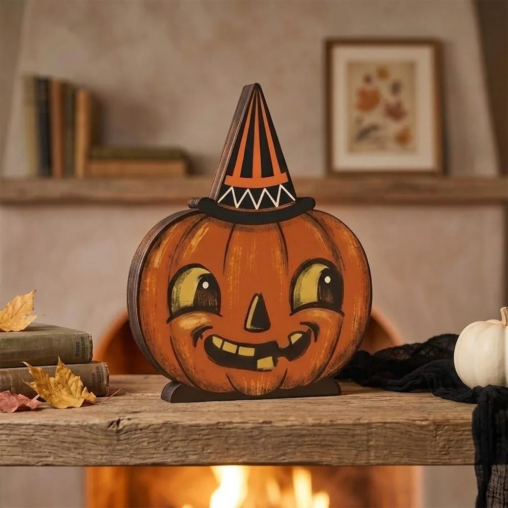 Harvest Halloween Wood Tabletop Signs (Set of 5)
