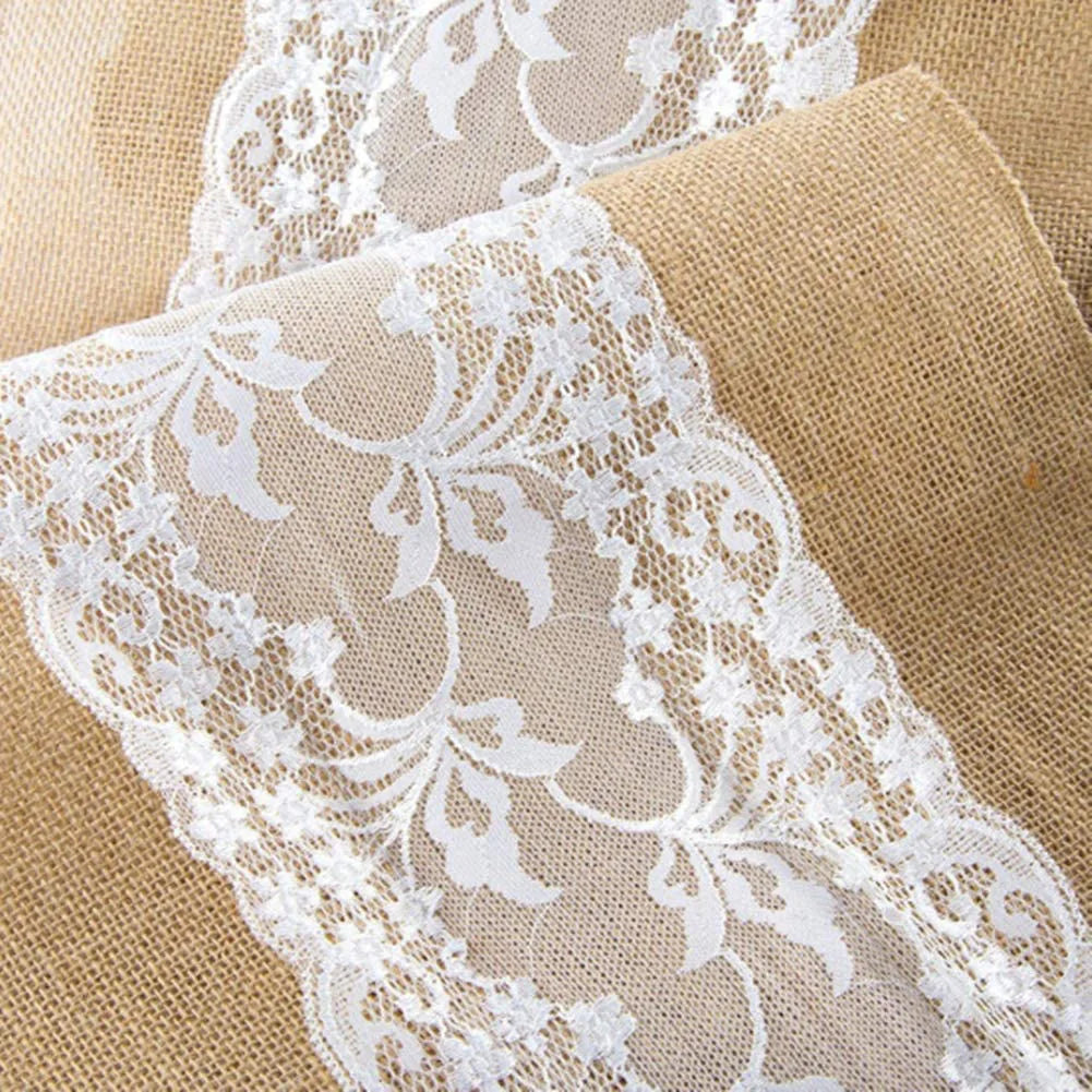Kestrel Jute Lace Table Runner