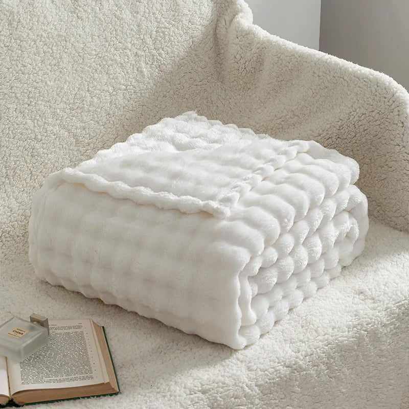 Marina Textured Plush Throw Blanket