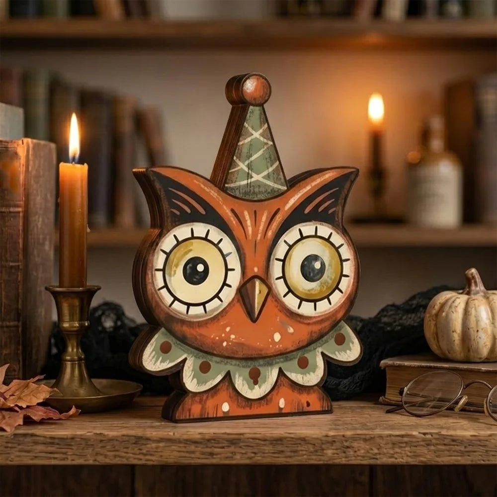 Harvest Halloween Wood Tabletop Signs (Set of 5)