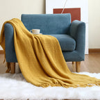 Ashlar Knitted Throw Blanket with Tassels (Copy) remove all but CL