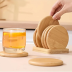 Ashworth Wood Coaster Set with Display Stand