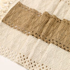 Brynn Burlap Striped Table Runner with Tassels