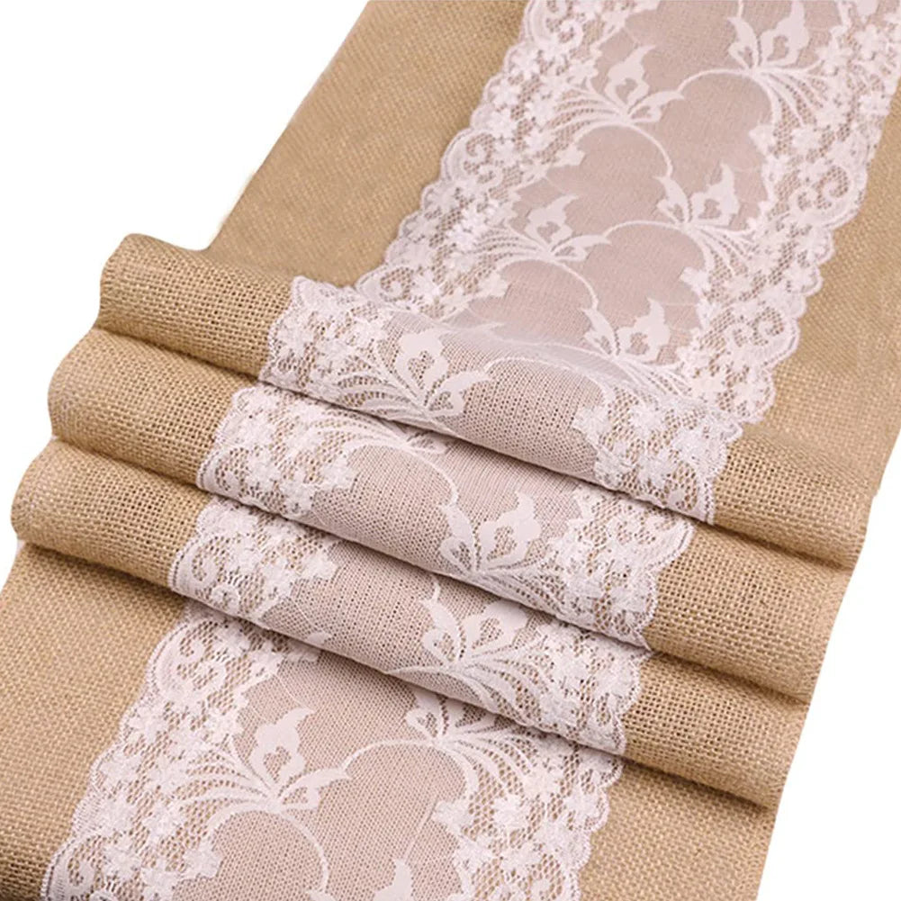 Kestrel Jute Lace Table Runner