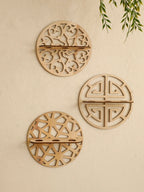 Harmon Geometric Wall-Mount Wood Plant Propagation Vase Rack