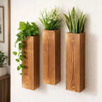 Caspian Wood Wall Farmhouse Planters