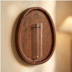 Round - Small wood vase styled in a warm home setting - 4