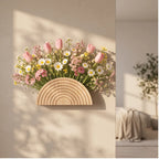 2pcs MS11947 wooden planter styled in a warm home setting