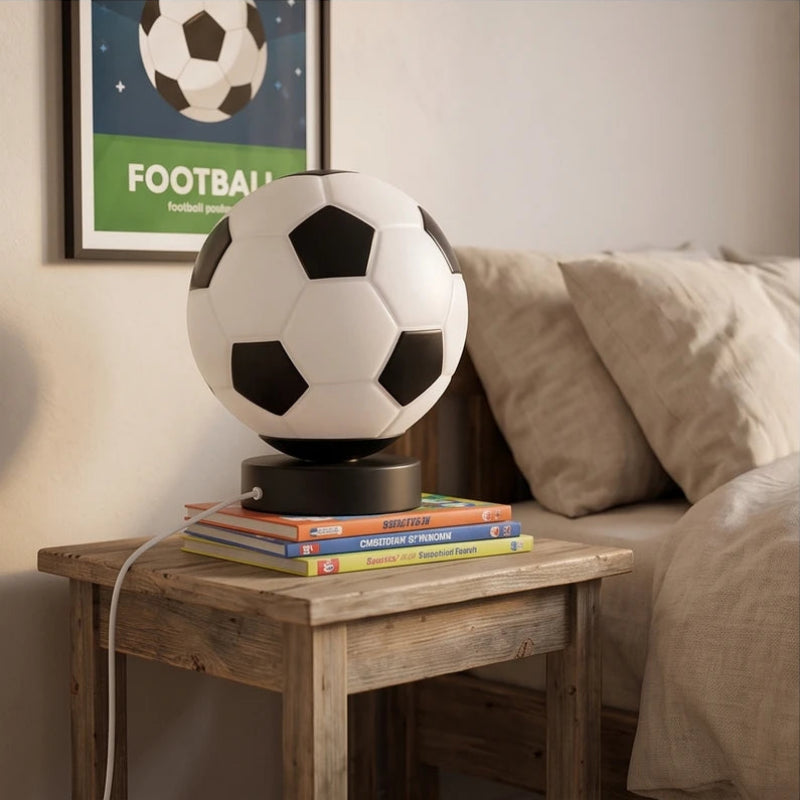 Black lamp styled in a warm home setting - 3