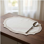 Camel Vintage Embroidered Fabric Placemat Imitation Cotton Linen Decorative Table Mat Napkins Washable French Lace Table Place Mat lifestyle photo - 2