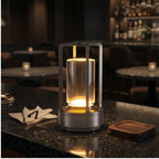 Black Rechargeable Wireless Table Lamp LED Touch Sensor Desktop Night Light Reading Lamp for Restaurant Hotel Bar Bedroom Decor Light lifestyle photo - 2