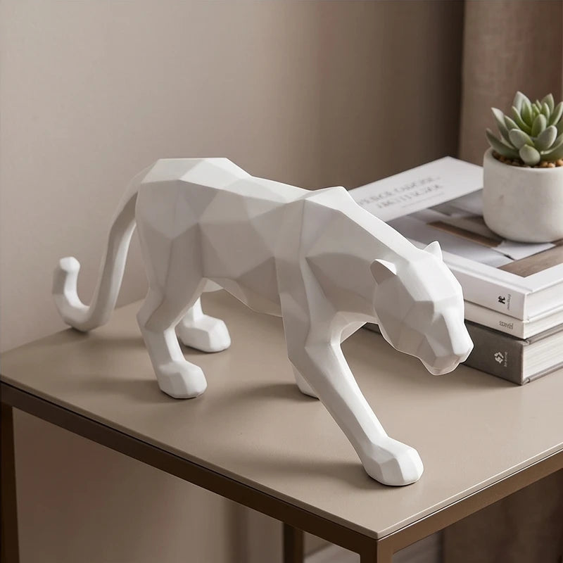 White Oberyn Resin Panther Sculpture lifestyle photo - 4