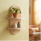double layer wooden frame styled in a warm home setting