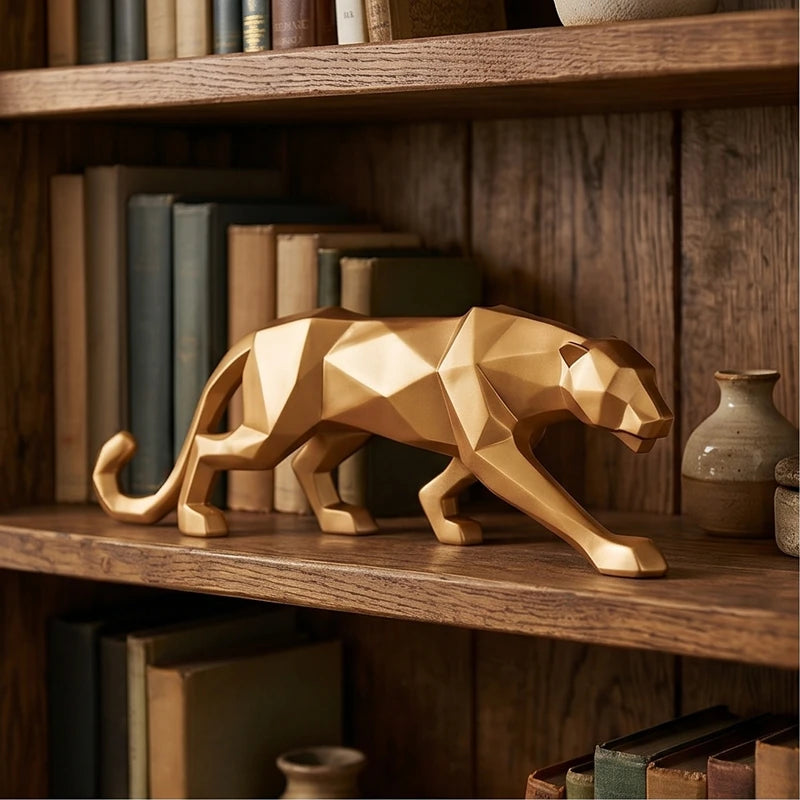 Gold Oberyn Resin Panther Sculpture lifestyle photo