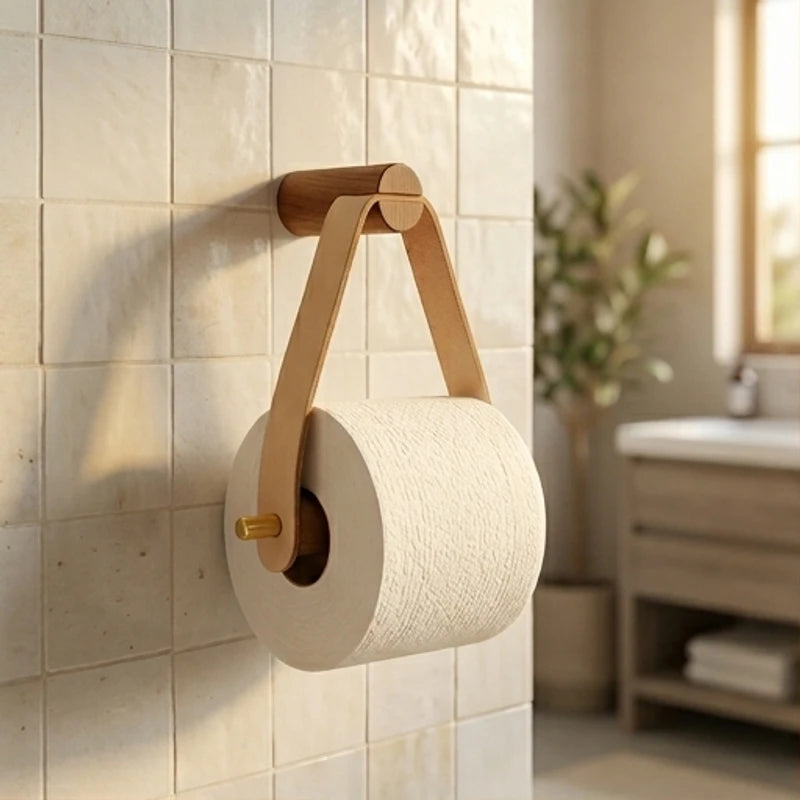 Coastal Leather Toilet Paper Holder Coastal Leather Toilet Paper Holder lifestyle photo
